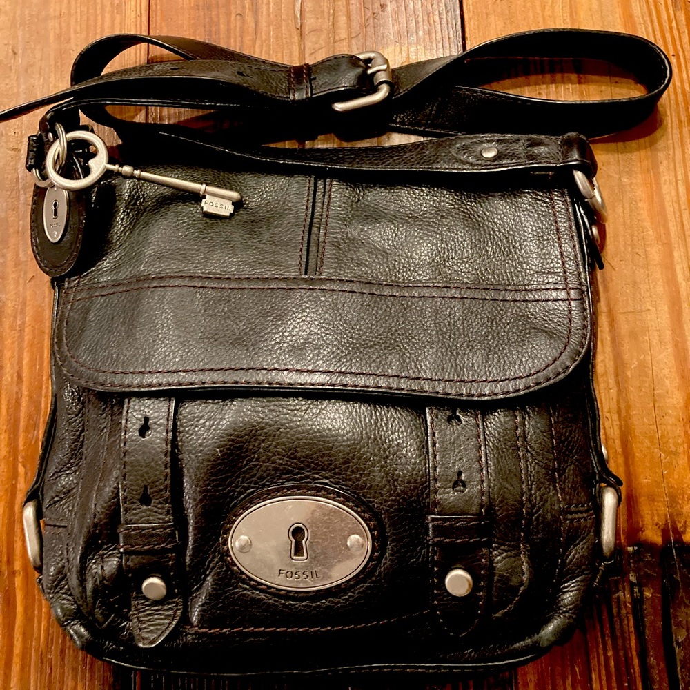 Fossil Black Shoulder Bag